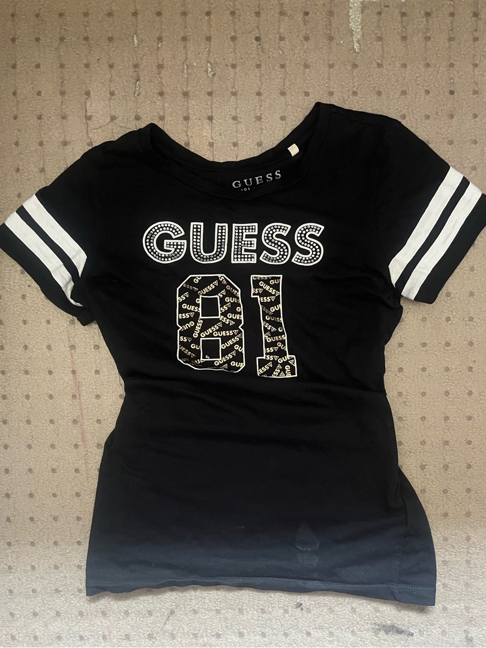 Y2K bejewelled guess 81 baby tee slim fit